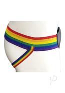 Rouge Leather Jock With Pride Stripes - Xtra Large -...